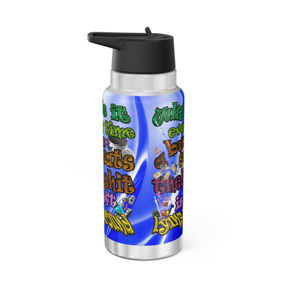 the bum's shit - Gator Tumbler, 32oz (blue-white wave)