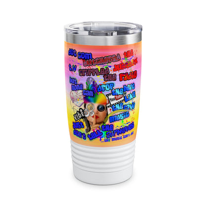drop the beat - Ringneck Tumbler, 20oz  (color blur)