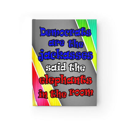 donkeys and elephants - journal-lined (rainbow split)
