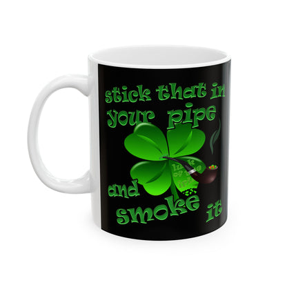 celtics logo - White Mug (black)
