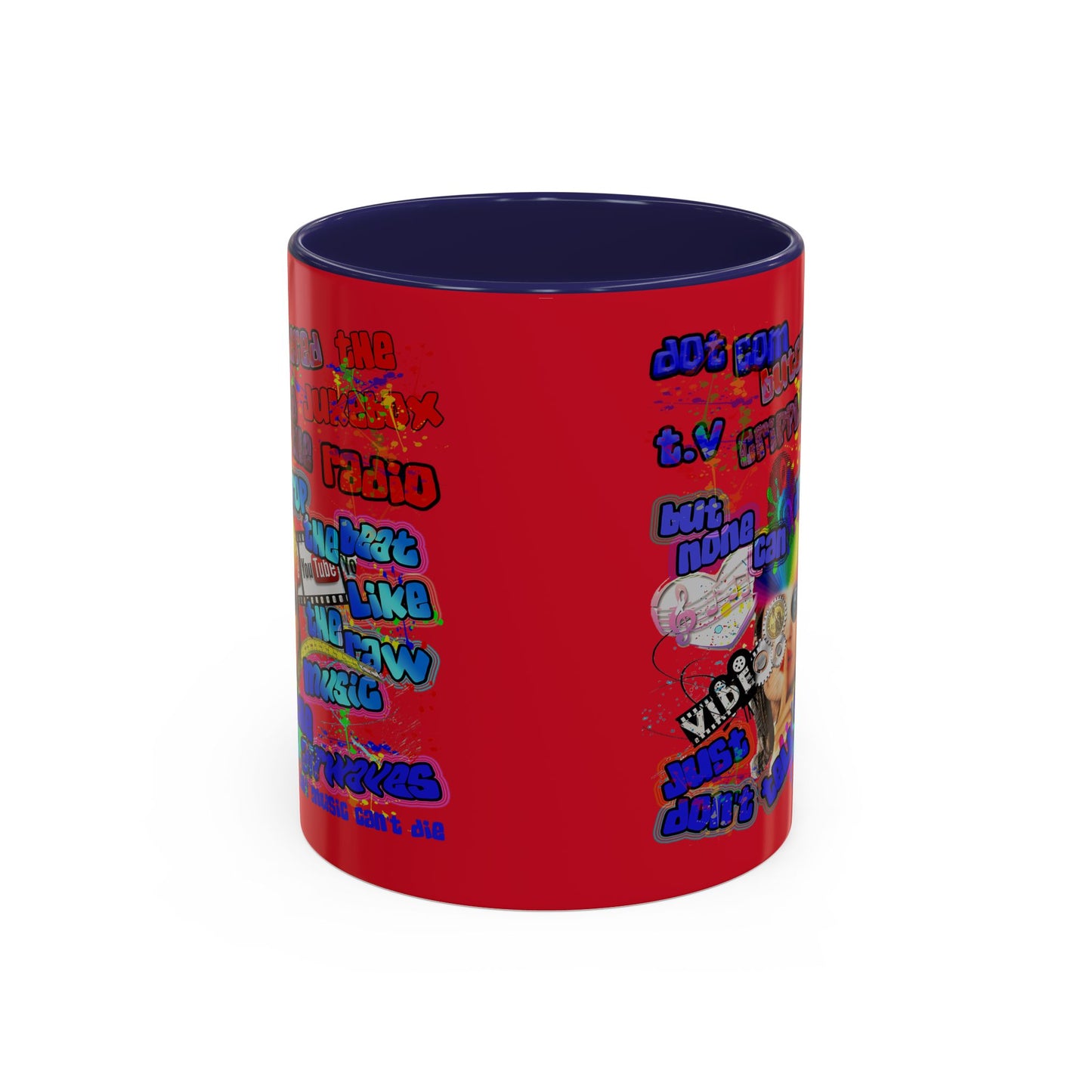 drop the beat - Accent Mug (dark red)