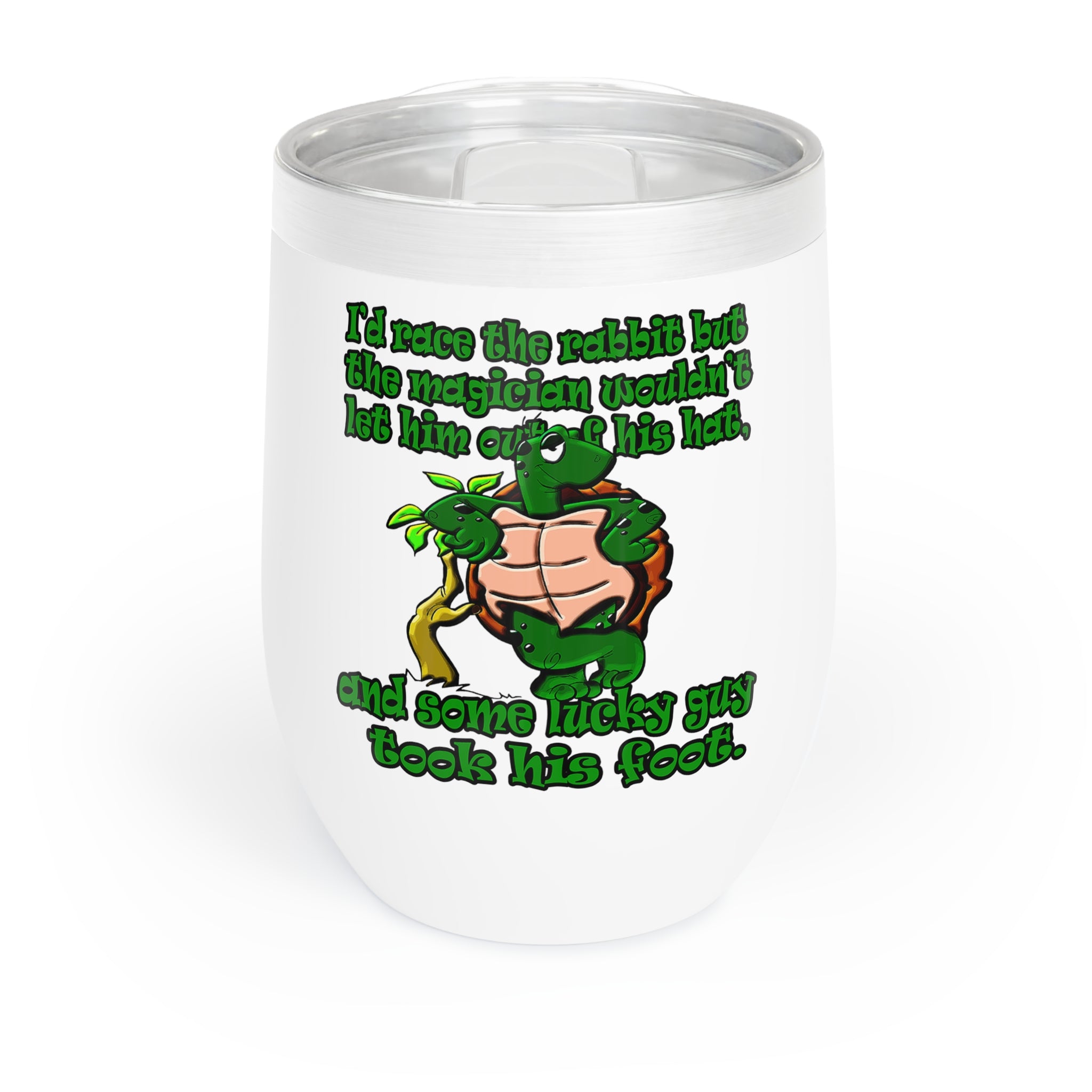 turtle race - Chill Wine Tumbler