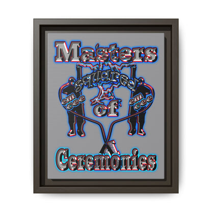em cee squared - framed canvas art (grey)