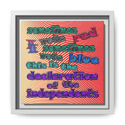 declaration of the independents - framed canvas art (yellow-orange wave)