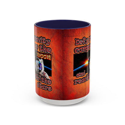 defy conquer reach - Accent Mug (burnt orange)