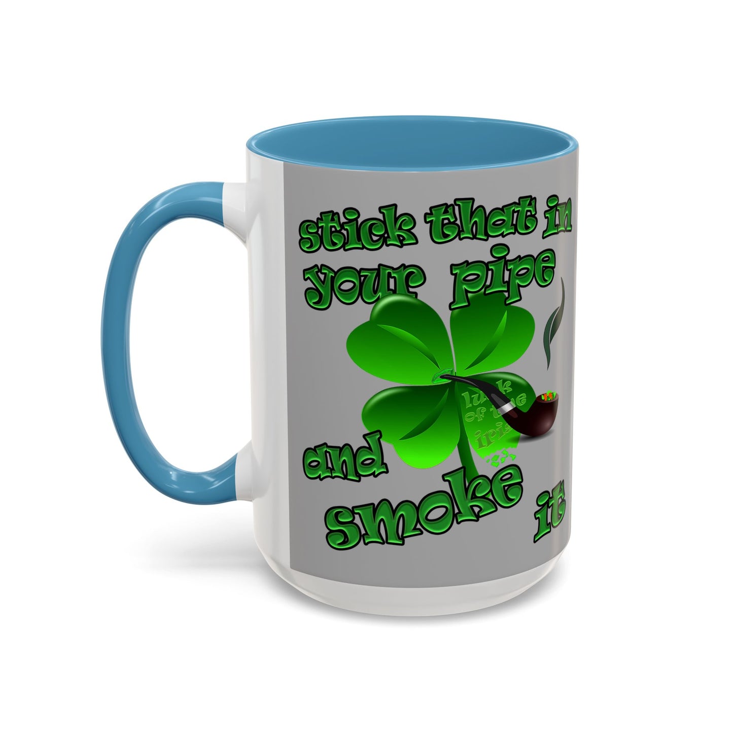 celtics logo - Accent Mug (light grey)