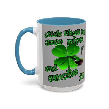 celtics logo - Accent Mug (light grey)