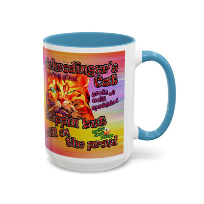 schrodinger's cat - Accent Mug (color blur)