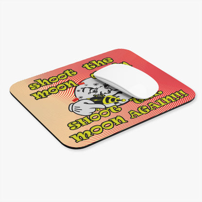 shoot the moon again - Mouse Pad (Rectangle) (yellow-orange wave)