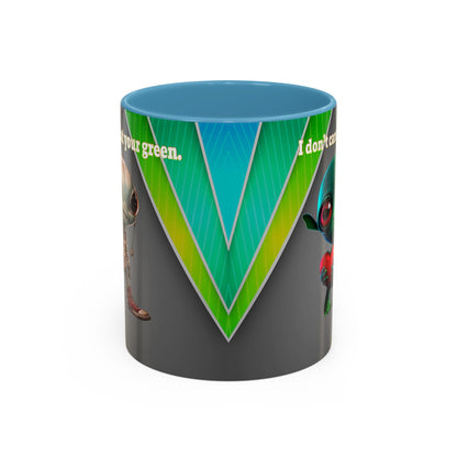 I don't care that your grey - Accent Mug (rainbow split)