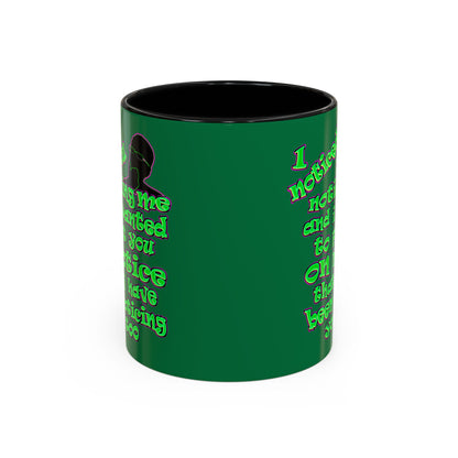 noticed you noticing - Accent Mug (dark green)
