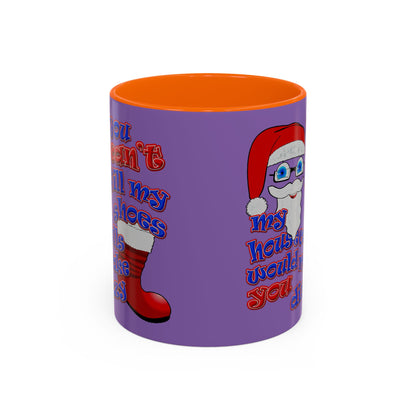santa's shoes - Accent Mug (light purple)