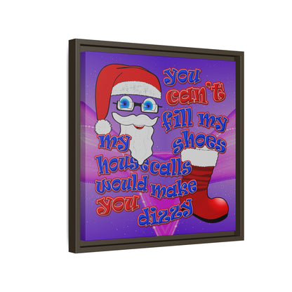 santa's shoes - framed canvas art (purple-pink wave)