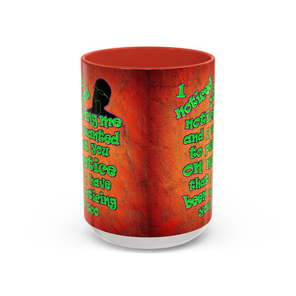 noticed you noticing - Accent Mug (burnt orange)