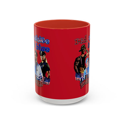 rw&b lives matter - Accent Mug (dark red)