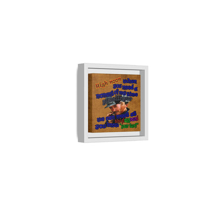 high noon - framed canvas art (brown papyrus)