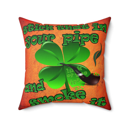 celtics logo - Faux Suede Square Pillow - (burnt orange)