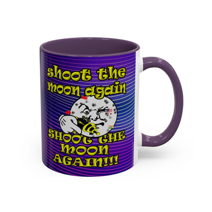 shoot the moon again - Accent Mug (purple wave)