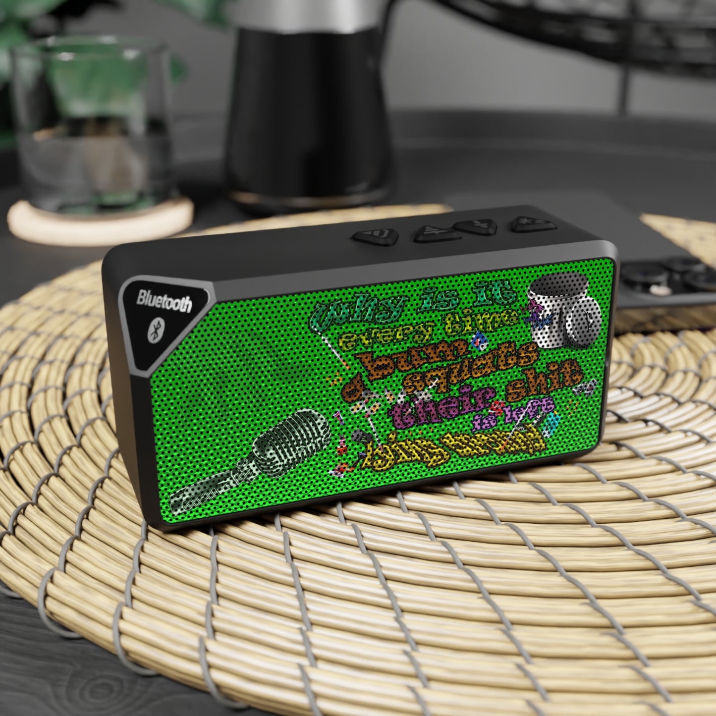 the bum's shit - Jabba Bluetooth Speaker (logo green)
