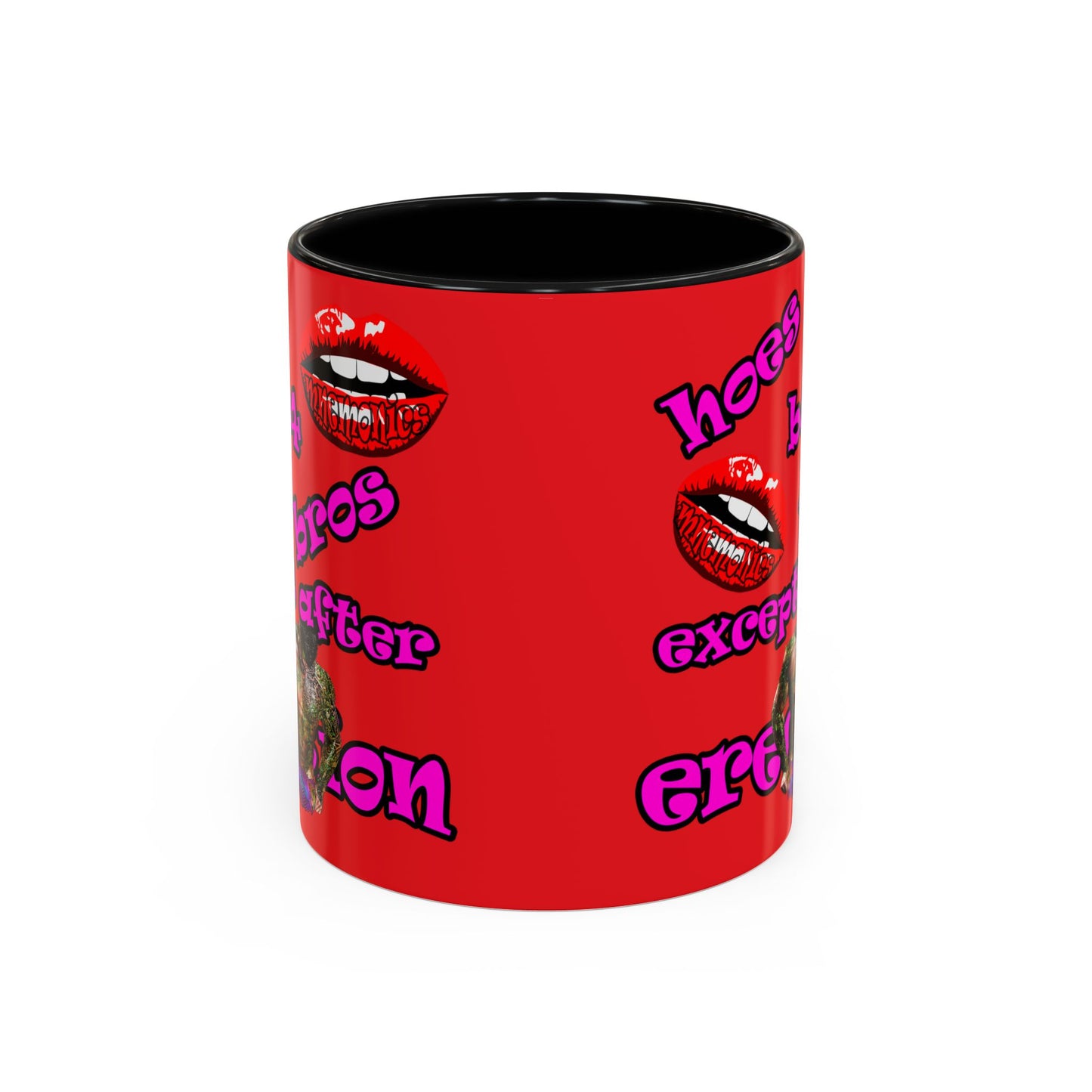 hoes b4 bros - Accent Mug (red)