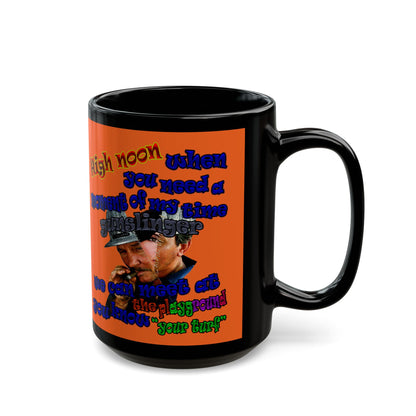 high noon - Black Mug (orange)