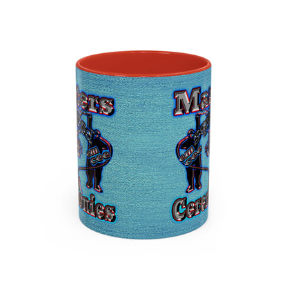 em cee squared - Accent Mug (faded dark blue)