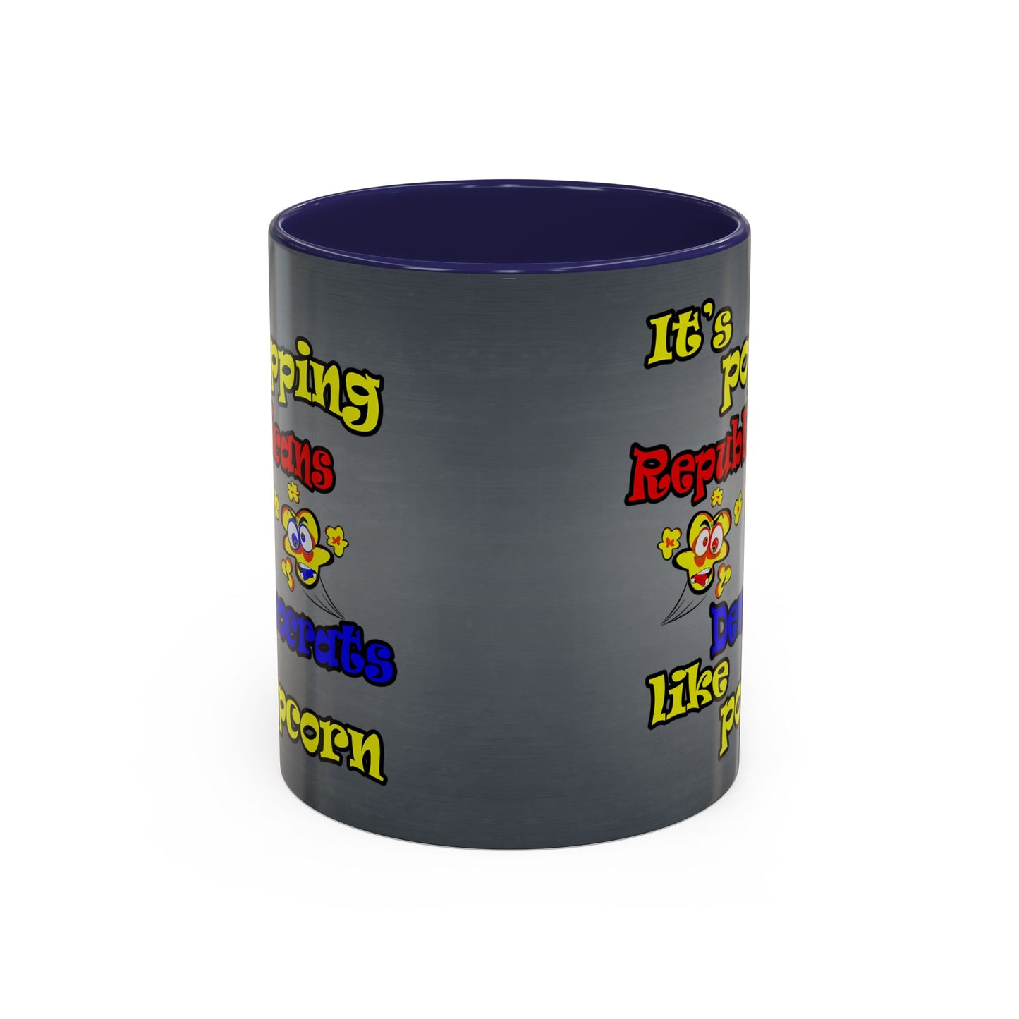 popping like popcorn - Accent Mug (grey-light grey)
