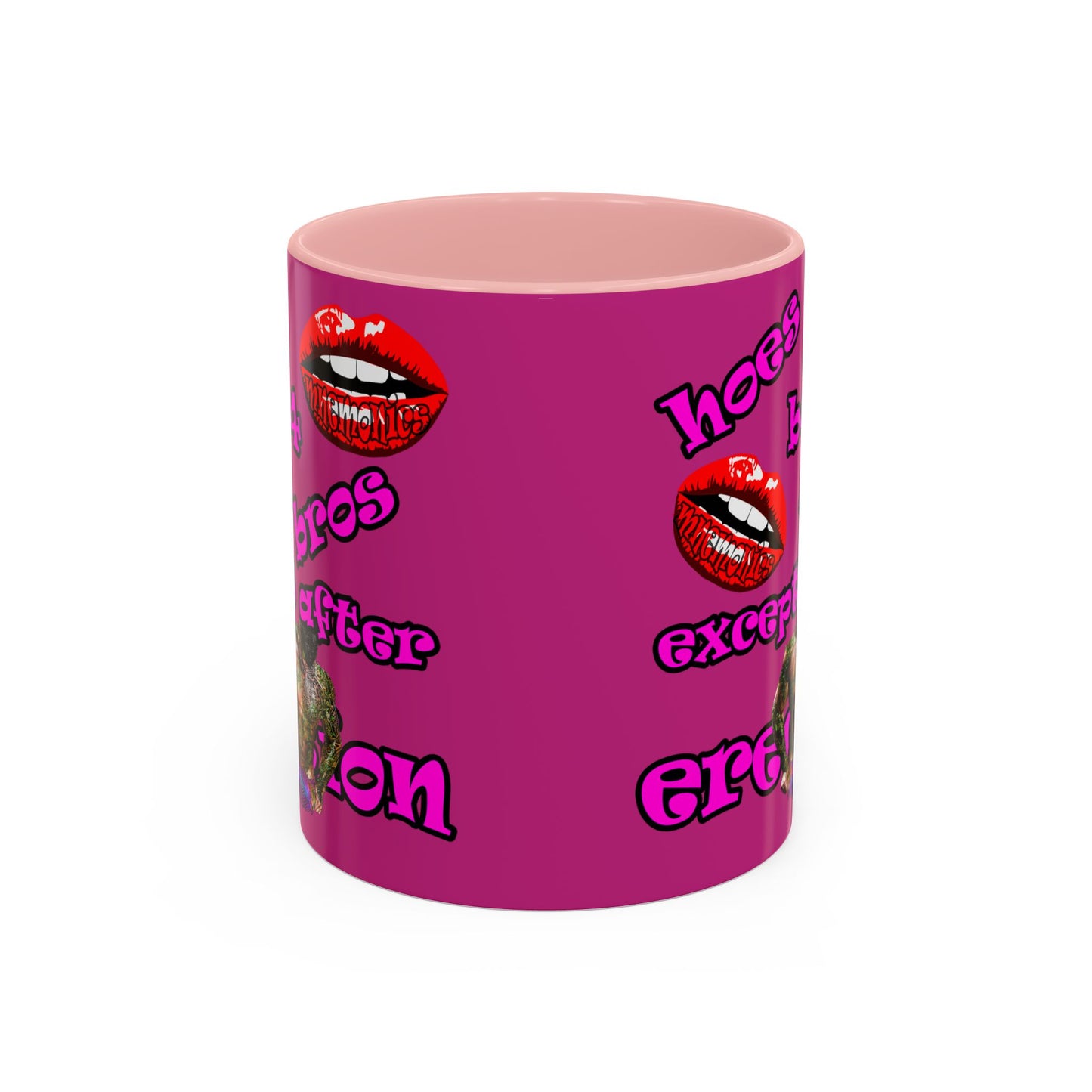 hoes b4 bros - Accent Mug (pink)
