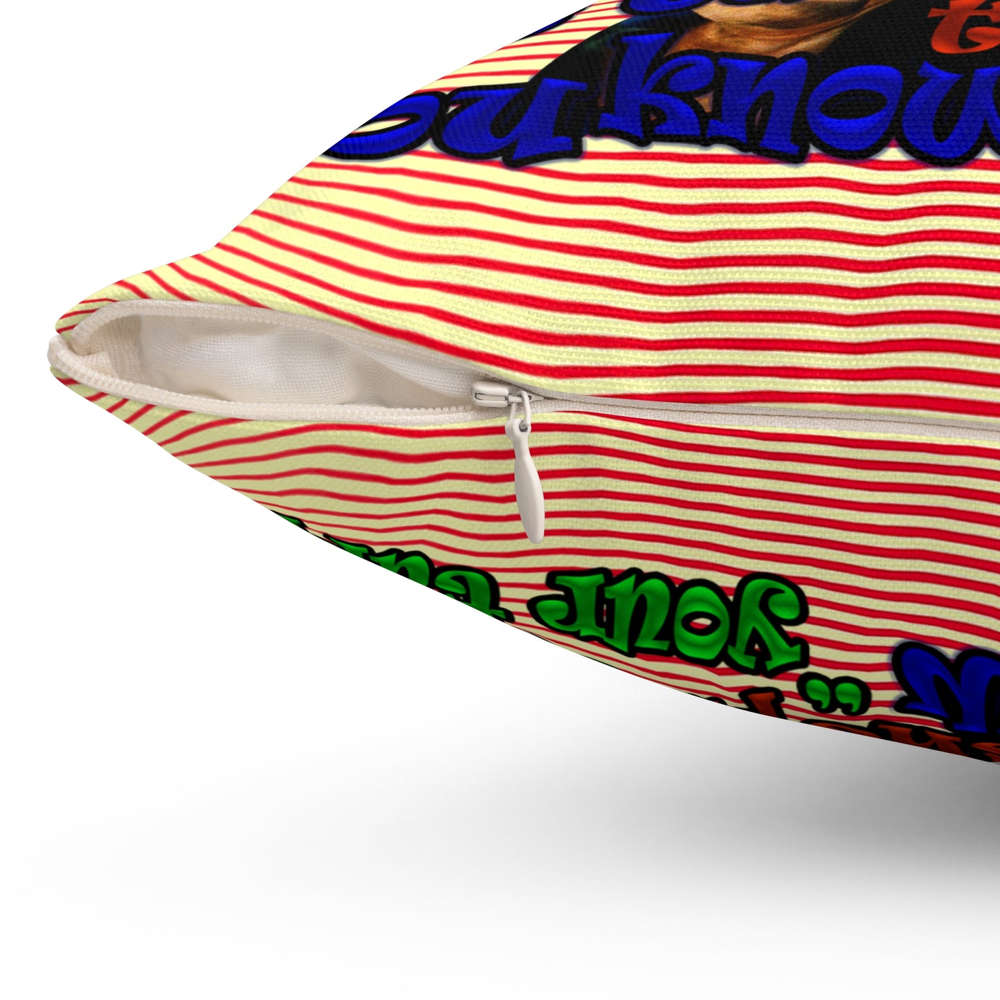 high noon - Spun Polyester Square Pillow - (yellow-orange wave)