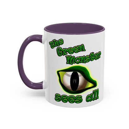 green monster - Accent Mug (white)
