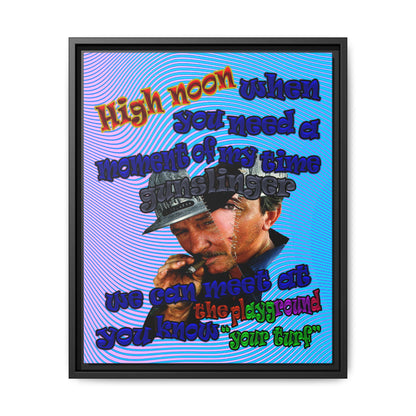 high noon - framed canvas art (light blue-purple wave)