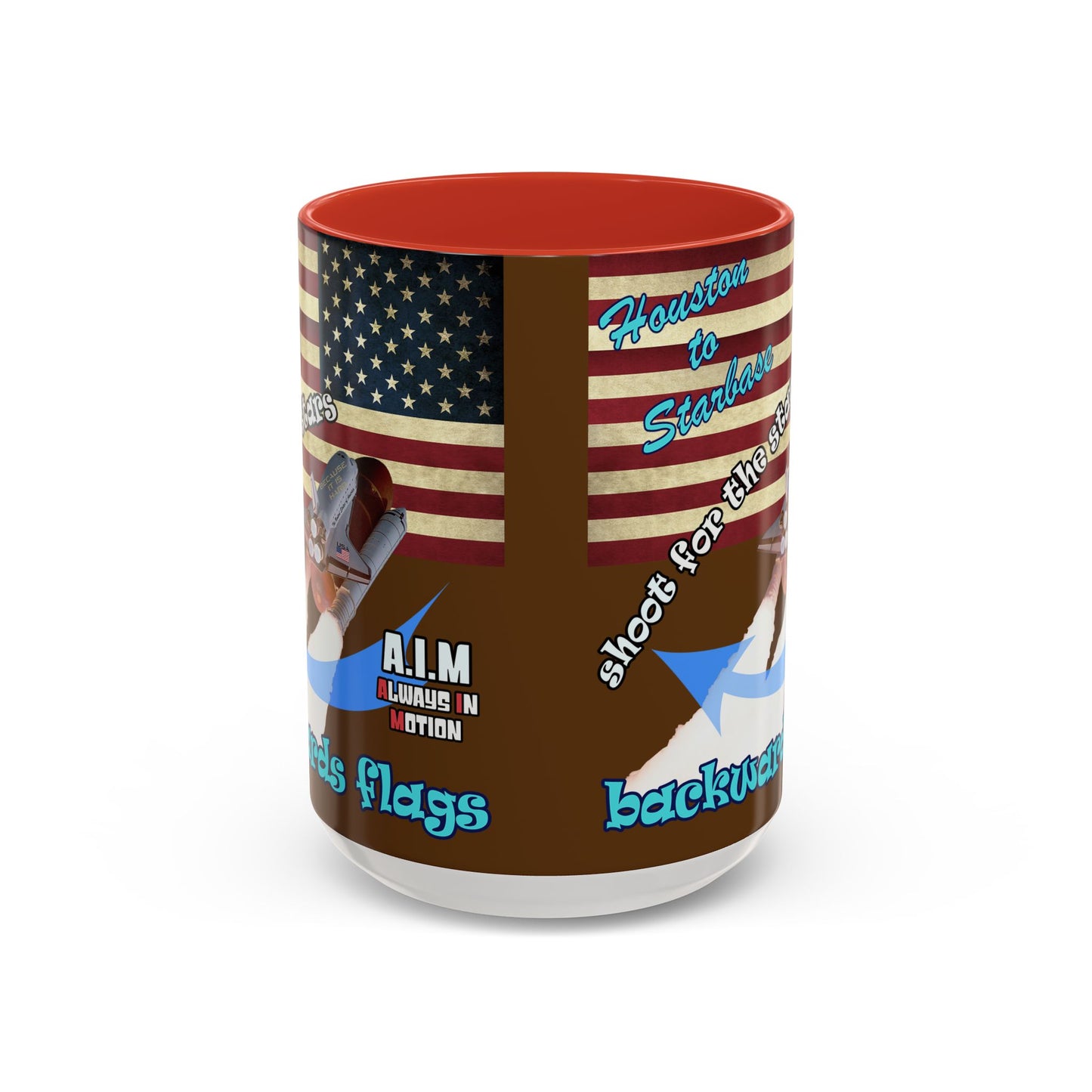 shoot for the stars - Accent Mug (brown)