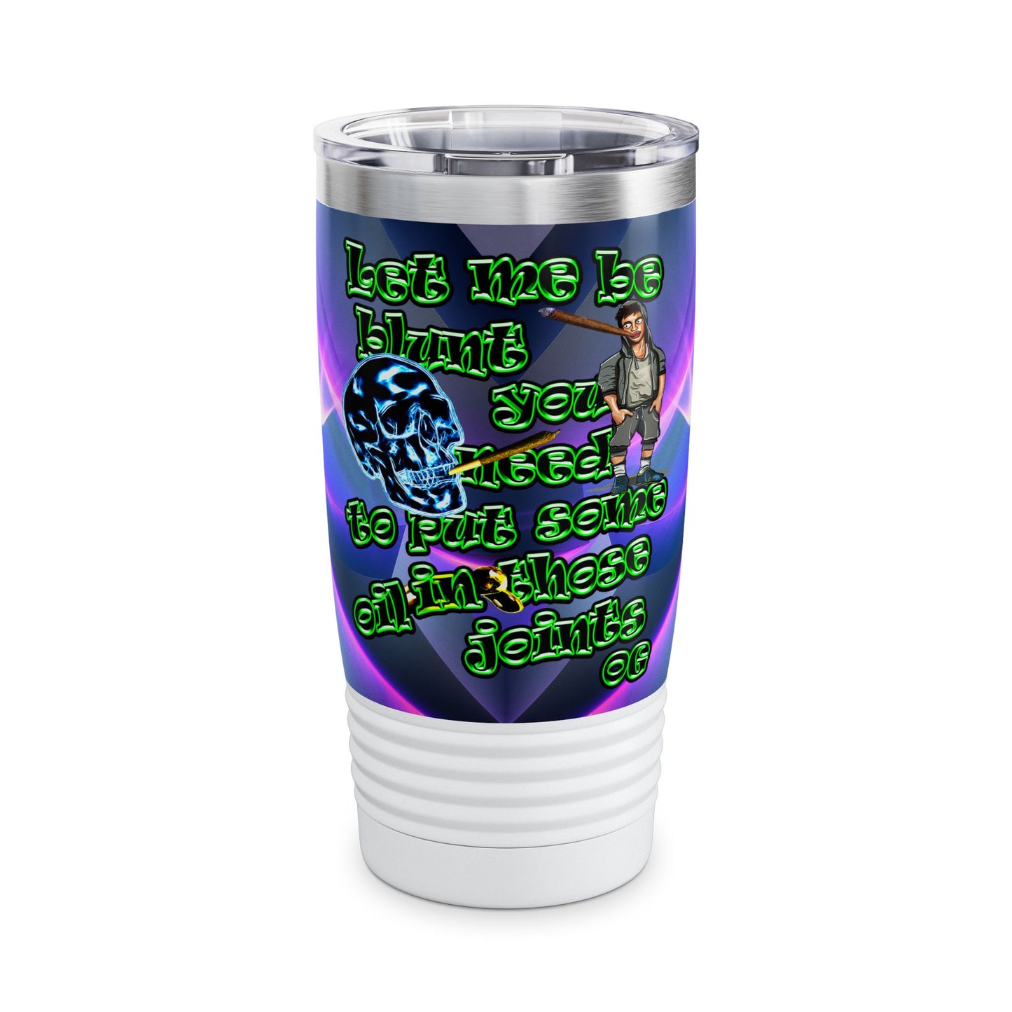og - Ringneck Tumbler, 20oz (grey-pink wave)