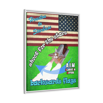 shoot for the stars - framed canvas art (green turf)