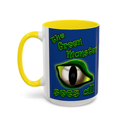 green monster - Accent Mug (dark blue)