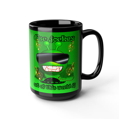 disc jockey - Black Mug (logo green)