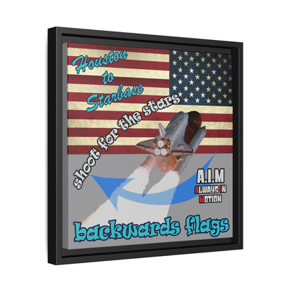 shoot for the stars - framed canvas art (grey)