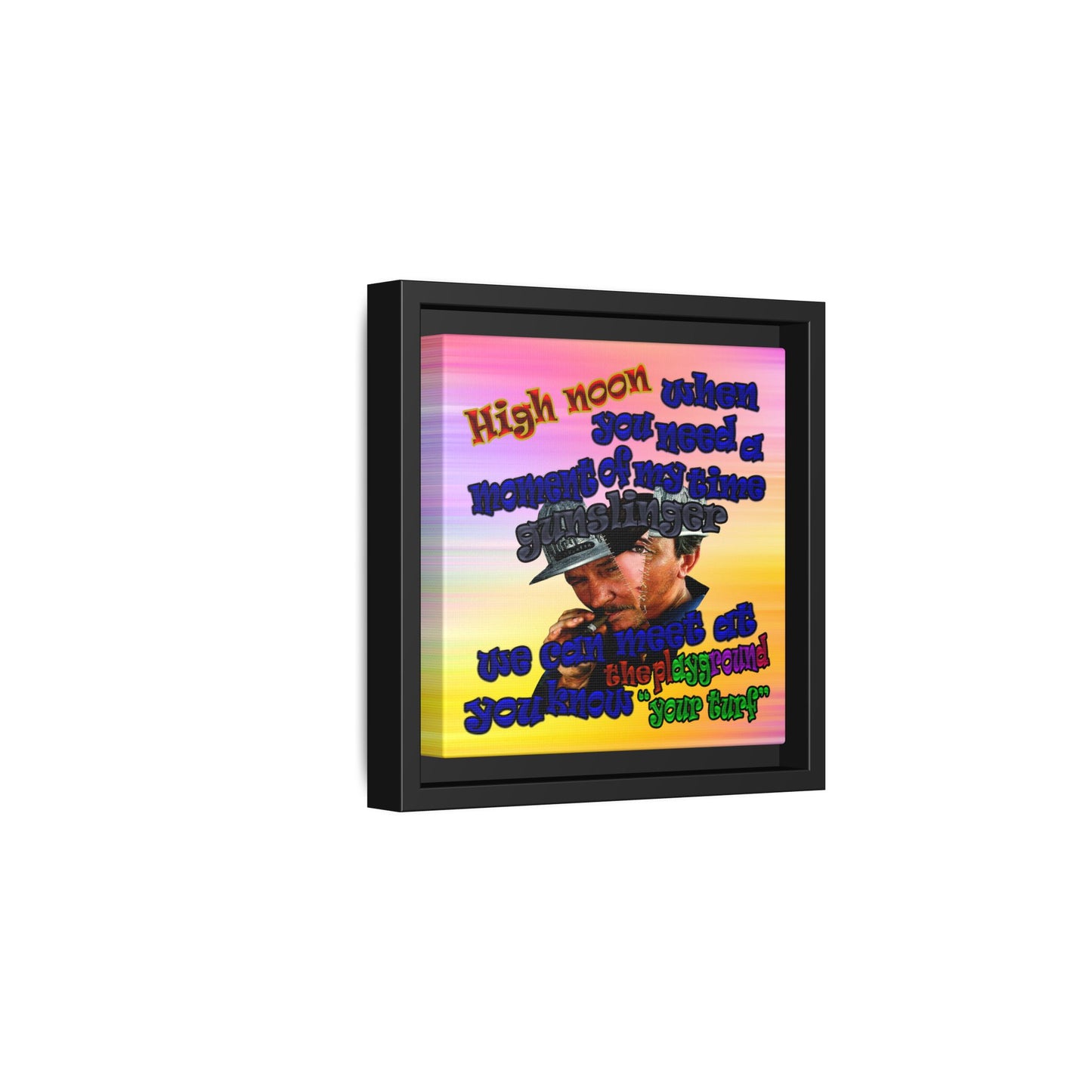 high noon - framed canvas art (color blur)