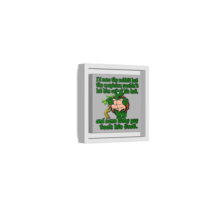 turtle race - framed canvas art (light grey)