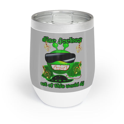 disc jockey - Chill Wine Tumbler (light grey)