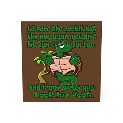 turtle race - note cube (brown)