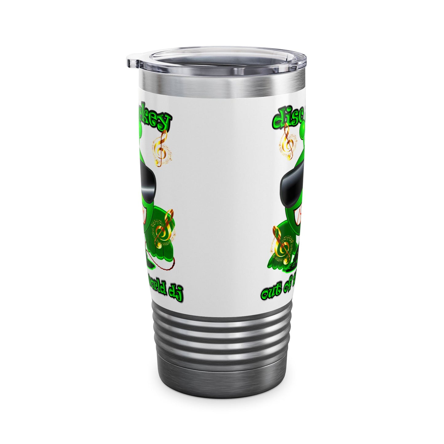 disc jockey - Ringneck Tumbler, 20oz (white)