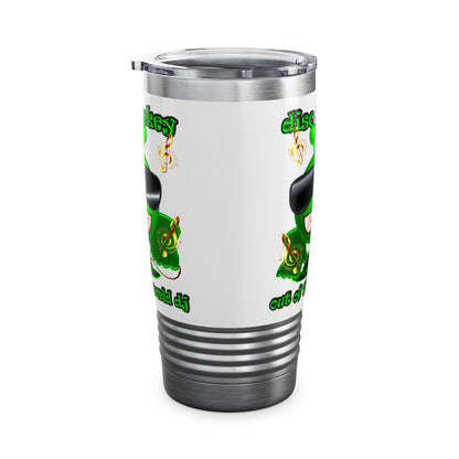 disc jockey - Ringneck Tumbler, 20oz (white)
