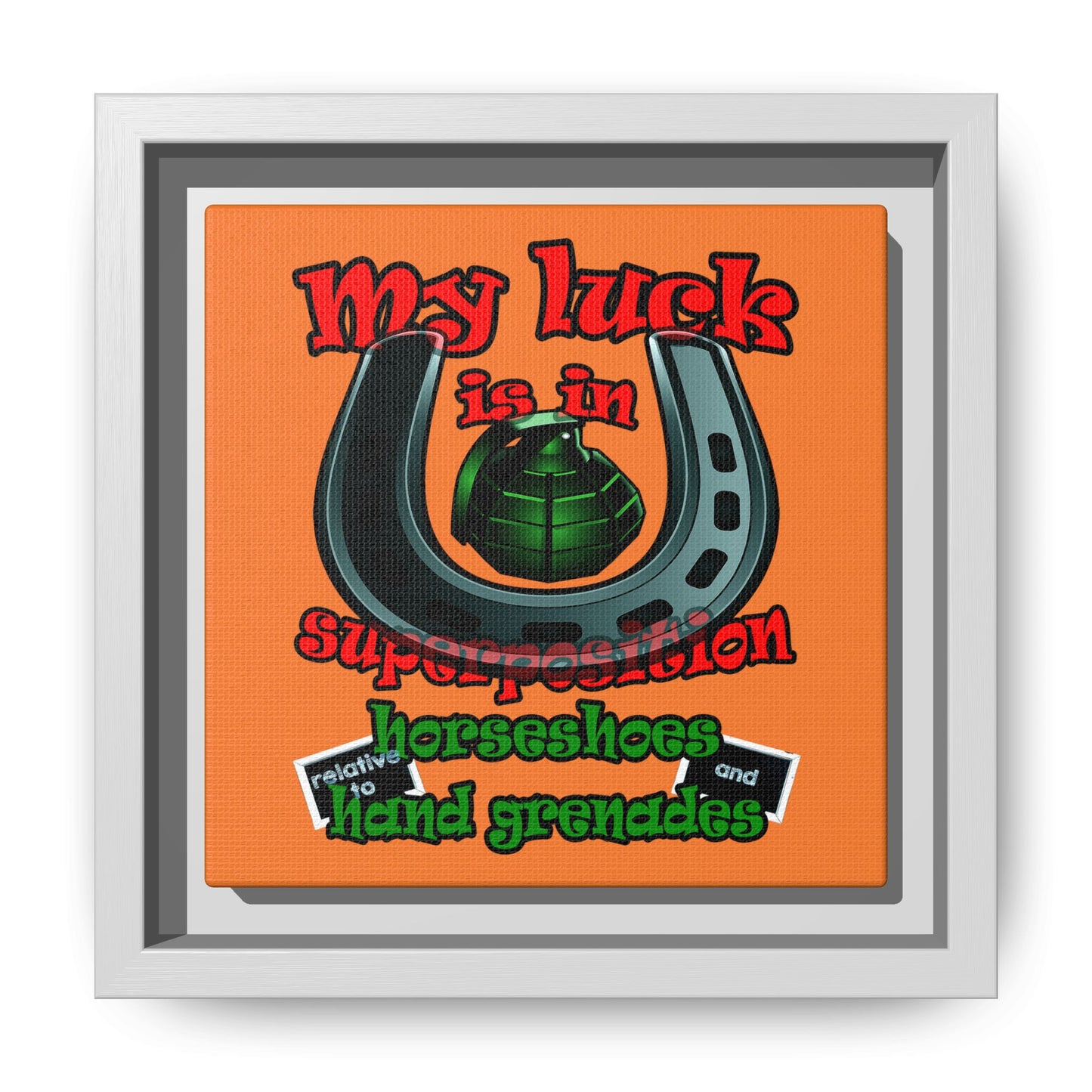 my luck - framed canvas art (crusta)