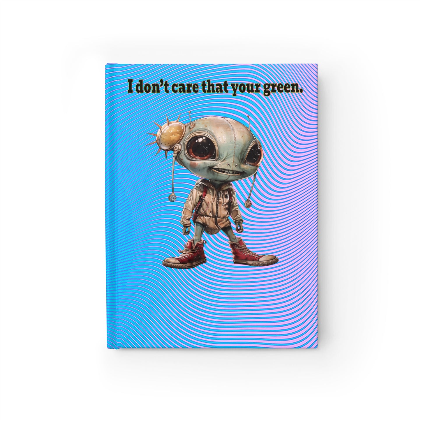 I don't care that your green - journal-lined (light blue-purple wave)