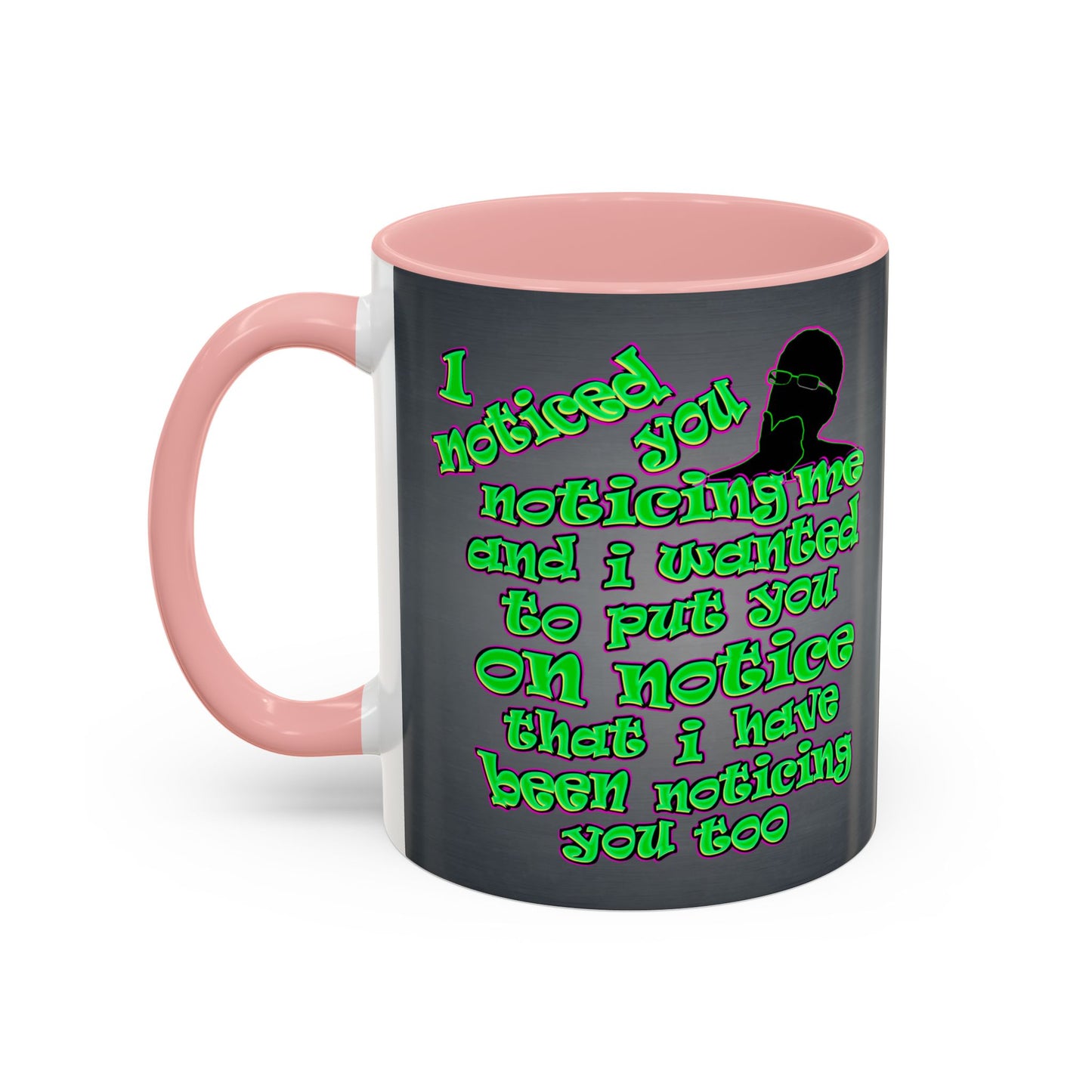 noticed you noticing - Accent Mug (grey-light grey)