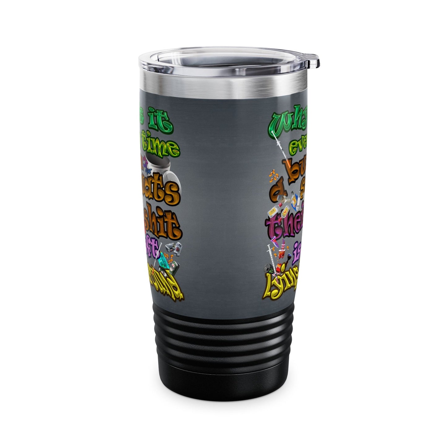 the bum's shit - Ringneck Tumbler, 20oz (grey-light grey)