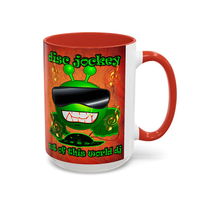 disc jockey - Accent Mug (burnt orange)