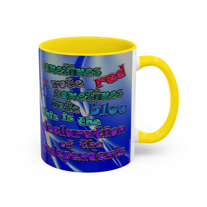 declaration of the independents - Accent Mug (blue-white wave)