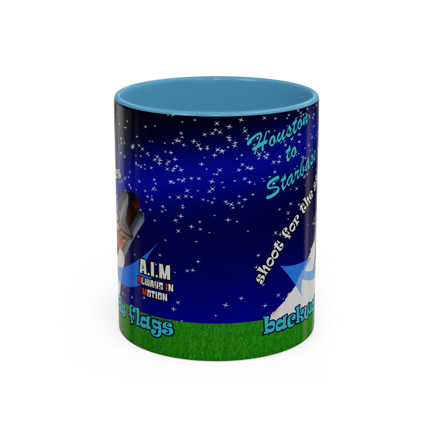 shoot for the stars - Accent Mug ('snoops' background)